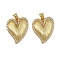 Brass Micro Pave Cubic Zirconia Pendants, Long-Lasting Plated, Cadmium Free & Lead Free, Rack Plating, Real 18K Gold Plated, Heart, 22.5x18.5x4.5mm, Hole: 4.5x3.5mm