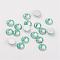 Glass Flat Back Rhinestone Cabochons, Back Plated, Half Round, Pale Turquoise, 1.9~2mm, about 1440pcs/bag