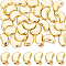50Pcs Brass Beads, Long-Lasting Plated, Moon, Real 18K Gold Plated, 8.5x5x4mm, Hole: 1.2mm