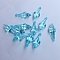 Acrylic Pendants, Imitation Quartz, Cone, Turquoise, 46x16mm