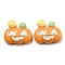 Halloween Opaque Resin Decoden Cabochons, Sandy Brown, Pumpkin, 22x24.5x8.5mm