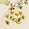 Alloy Enamel Charms, Fruits Charms, Golden, Durian, 15x9.5mm