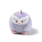 Flocky Resin Pendants, with Platinum Iron Loop, Owl, 24x22x21mm, Hole: 2mm