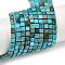 Dyed Natural Imperial Jasper Beads Strands, Cube, Cyan, 4~4.5x4~4.5x4~4.5mm, Hole: 1mm, about 95pcs/strand, 16.06~16.14''(40.8~41cm)