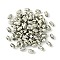 100Pcs CCB Plastic Beads, Faceted, Column, Platinum, 6x4x3.5mm, Hole: 1.8mm