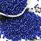 Glass Seed Beads, Silver Lined, Cylinder, Blue, 2.5x1.6mm, Hole: 1mm, about 1310pcs/10g