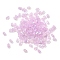 Glass Frosted Seed Beads, Peanut, Lilac, 6x3.5x3mm, Hole: 1mm, about 100pcs/bag