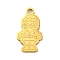 Christmas Theme 201 Stainless Steel Pendants, Laser Cut, Golden, Santa Claus, 16x8.5x1mm, Hole: 1.6mm