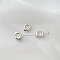 Alloy Acrylic Beads, Silver, Oval, 14x11mm