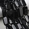 Natural Black Stone Beads Strands, Rectangle, 26~37x18~22x5~6mm, Hole: 1mm, about 12~15pcs/strand, 16.65~16.93''(42.3~43cm)