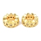 Flat Round Brass Micro Pave Clear Cubic Zirconia European Beads, Large Hole Beads, Rack Plating, Long-Lasting Plated, Lead Free & Cadmium Free, Golden, 10~10.5x4mm, Hole: 6mm
