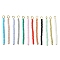 Cylinder Seed Beads with 304 Stainless Steel Flat Head Pins Pendants, Colorful, 43x2x2mm, Hole: 2.5mm