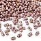 Opaque Glass Beads, Peanut, Plum, 6.5x3.5x2.5~3mm, Hole: 1mm, about 541pcs/bag