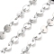 Non-Tarnish 304 Stainless Steel Link Chain, Stainless Steel Color, Link: 4x0.3mm and 4x2.5x0.4mm