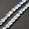Transparent Glass Beads Strand, Star, Clear AB, 8~8.5x8~8.5x3.5~4mm, Hole: 1mm