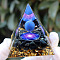 Orgonite Pyramid Resin Energy Generators, Reiki Lapis Lazuil Chips Inside for Home Office Desk Decoration, 50mm