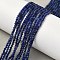 Natural Sodalite Beads Strands, Faceted Round, 2~2.5mm, Hole: 0.5mm, about 177~180pcs/strand, 15.24''(38.7cm)~15.75''(40cm)