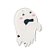 Halloween Printing Acrylic Pendants, Ghost Charms, White, 41x29x2mm, Hole: 1.8mm