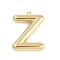 304 Stainless Steel Pendants, Ion Plating(IP), Letter Charm, Letter Z, 37.5x24x7mm, hole: 2.1mm