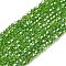 Glass Beads Strands, AB Color Plated, Faceted, Bicone, Lime Green, 3.5~3.8x3~3.5mm, Hole: 0.5mm, about about 107~110pcs/strand, 32.5~34cm