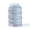 22M Two Tone Macrame Cotton Cord, Round Braided Rope, for Wall Hanging, Crafts, Gift Wrapping, Light Steel Blue, 1.5mm, about 24.06 Yards(22m)/Roll