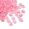 Baking Painted Imitation Jade Glass Beads, Rondelle, Hot Pink, 6~6.5x3.5mm, Hole: 1.2~1.4mm, about 5000pcs/1000g