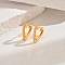 Classic Fashionable Brass Hoop Earrings for Women, Real 18K Gold Plated, Heart, 18x17mm