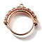 Alloy Open Back Bezel Pendants, For DIY UV Resin, Epoxy Resin, Cadmium Free & Nickel Free & Lead Free, Flat Round with Leaf, Rose Gold, 26x27x3.5mm, Hole: 1.5mm