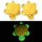 Luminous Resin Cabochons, for Jewelry Making, Glow in the Dark, Tortoises, Gold, 31.5x26.5x10.5mm