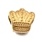 Crown 304 Stainless Steel European Beads, Ion Plating(IP), Large Hole Beads, Golden, 10.5x11x6mm, Hole: 5mm