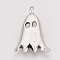 Tibetan Style Alloy Pendants, Ghost, Cadmium Free & Lead Free, Antique Silver, 20x13.5x3mm, Hole: 1mm