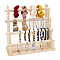 4-Tier Wood Scrunchie Holders, Hair Accessories Organizer Stands, PapayaWhip, 33x14.5x32cm
