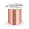 1 Roll Round Copper Wire, for Jewelry Making, Red Copper, 0.3mm, about 492.13 Feet(150m)/Roll