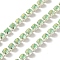 Iron Rhinestone Cup Chains, with Spool, Silver, Chrysolite, 3x3x2.5mm, about 10yards/roll