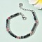 Natural Rodonite & Non-magnetic Synthetic Hematite Beaded Bracelets for Women, with 201 Stainless steel and 304 Stainless Steel Findings, Bead: 5mm and 4x4x2mm, 7-3/8 inch(18.7cm)