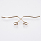 Brass Earring Hooks, Coffee Golden, 11x21x2mm, Pin: 0.8mm