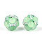 Fruit Round Resin Beads, with Polymer Clay & Rhinestone, Plum, 17~21.5mm, Hole: 2~2.5mm