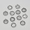 12Pcs Tibetan Style Alloy Pendants, Flat Round with Constellation, Antique Silver, 24.5x21x2mm, Hole: 1.6mm