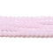 Imitation Jade Glass Beads Strands, Faceted, Bicone, Pink, 2.9~3.3x2.5mm, Hole: 0.7mm, about 135~140pcs/strand, 38~40cm