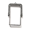 Alloy Open Back Bezel Pendants, For DIY UV Resin, Epoxy Resin, Cadmium Free & Nickel Free & Lead Free, Rectangle, Gunmetal, 47x28.5x3.5mm, Hole: 1.4mm