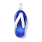 Handmade Lampwork Pendants, Shoes, Blue, 35.5~36.5x13~13.5x12.5~13mm, Hole: 2~3.5mm