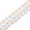 UV Plating Pearlized Glass Pearl Beads Strands, Imitation Austrian Crystal Beads, Round, Floral White, 6mm, Hole: 0.6mm, about 65~66pcs/strand, 15.55~15.75 inch(39.5cm)