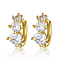 Elegant Silver Zirconia Circle Earrings with Geometric Design and High-end Feel