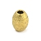 304 Stainless Steel Textured Beads, Oval, Golden, 10x8mm, Hole: 2.8mm