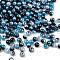 ABS Imitation Pearl Beads, Round, Two Tone, Marine Blue, 6mm, Hole: 1.8mm, about 5000pcs/500g