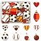 40Pcs 10 Styles Alloy Enamel Pendants, Light Gold, Mixed Shapes, Mixed Color, 15~30x13~18x1.5~4mm, Hole: 1.5~2mm, 4pcs/style