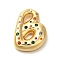 Brass Cubic Zirconia Pendants, Letter A~Z Charms, Real 18K Gold Plated, Letter B, 30.5x23x6.5mm, Hole: 5x2.5mm