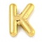 Ion Plating(IP) 304 Stainless Steel Pendants, Balloon Letter Charm, Golden, Letter K, 20.5x15x5.5mm, Hole: 2.5x2mm