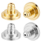 8Pcs 2 Colors Brass Ear Nuts, Earring Backs, Mixed Color, 10x7mm, Hole: 0.8mm, 4pcs/color