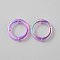Plating Acrylic Beads, Ring, Plum, 36.5x8mm, Hole: 3mm